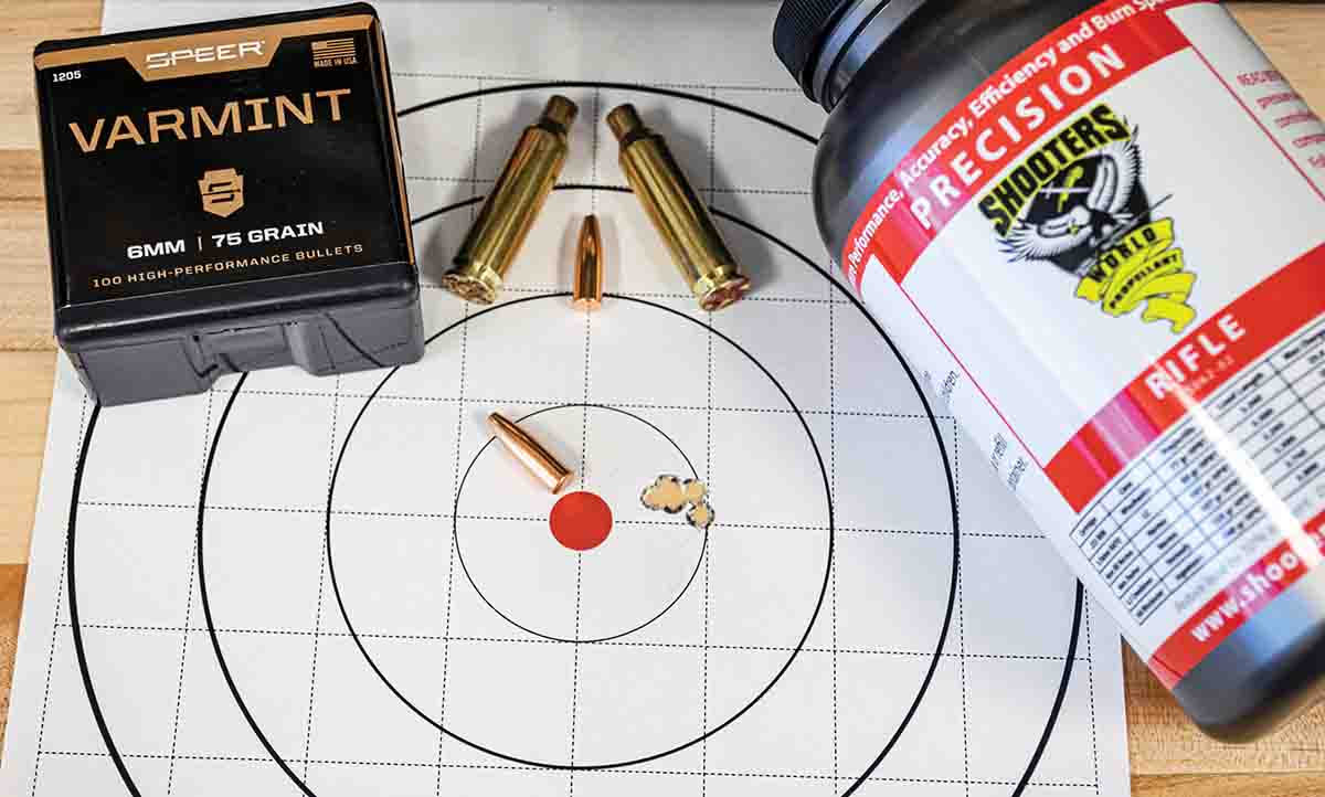 Shooters World Precision powder paired with the Speer 75-grain Varmint bullet made for an excellent solution for anything from coyotes to ground squirrels.